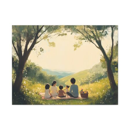 Serene Family Canvas Art, Family Wall Decor, Nature Artwork, Home Gallery, Gift for Parents, Personalized Home Decor - Image 80